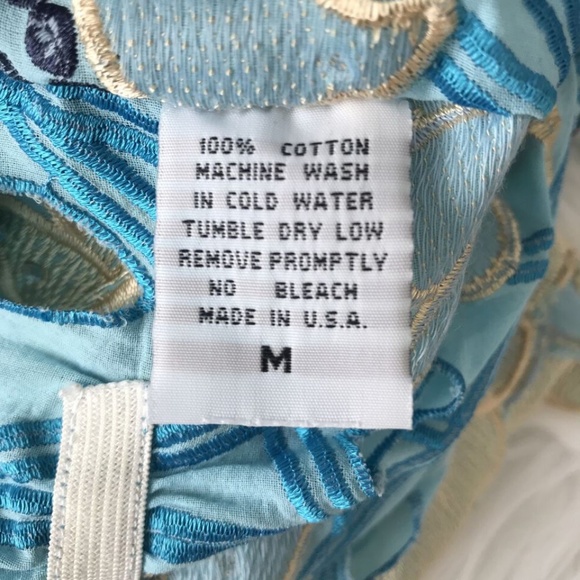 SAKARA Bola Tito Top Floral Blue beach Coverup - Picture 6 of 7